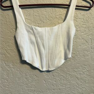 Princess Polly Cream Crop Top